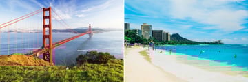 San Francisco and Hawaii