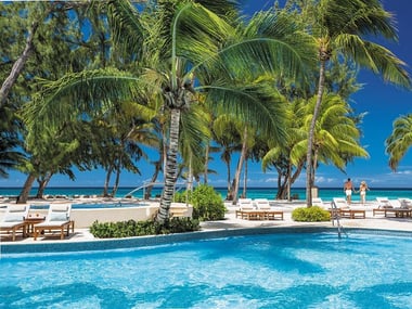 beachfront pool at Sandals Barbados