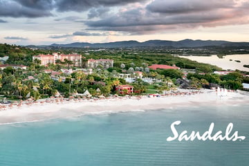 Aerial view of Sandals resort