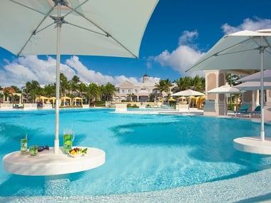 The pool at Sandals Emerald Bay