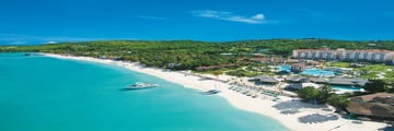 The beach at Sandals Grande Antigua