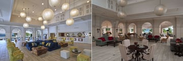 The lobby at Sandals Grande St Lucian