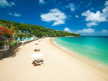 The beach at Sandals Regency La Toc Golf Resort and Spa