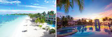 Sandals Negril Beach, Sandals South Coast Pool at night