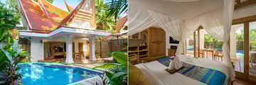 Villa with a pool in a resort