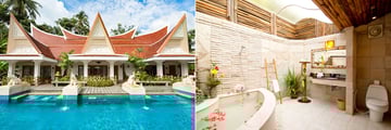 Villa with access to the pool in a resort