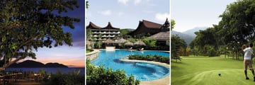 Luxury Malaysia Explorer; Pinang Bar Shangri Las Rasa Saya, Rasa Wing Swimming Pool, Pitch and Putt Golf Course. 