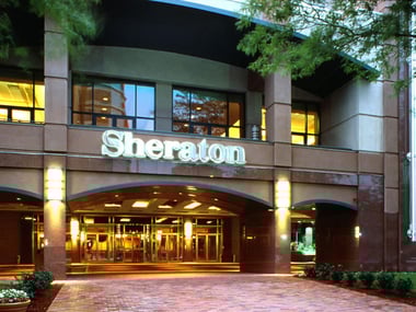 Hotel entrance, Sheraton Boston