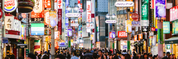 Shibuya shopping district in Tokyo