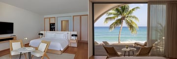 Beachfront bungalow in a resort