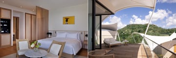 Room with island views in a resort