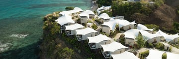 Aerial view of a resort