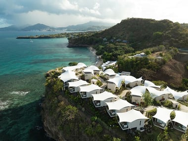 Aerial view of a resort