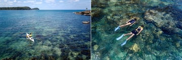 Six Senses Krabey Island water activities: Kayaking & Snorkeling