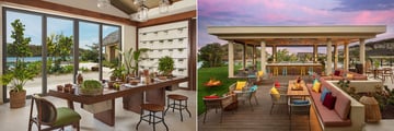 Two bar areas at a resort