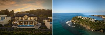 Cliff side villas at a resort