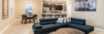 Solterra resort home, living area