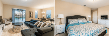 Solterra resort home, dining area and additional bedroom