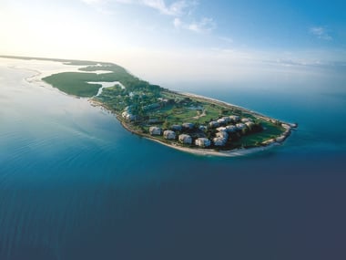 Aerial view of South Seas Island Resort