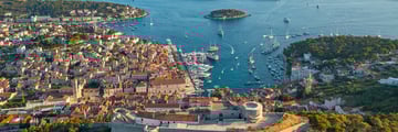 Aerial view of the Island of Hvar