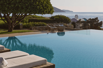 Main infinity pool at the St. Nicolas Bay Resort Hotel & Villas