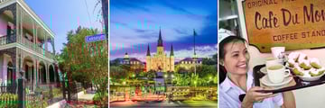 New Orleans Garden District, St. Louis Cathedral & Beignets at Cafe Du Monde