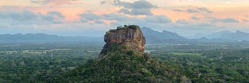 Sigirya rock at sunset