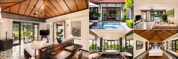 The Anam Cam Ranh: Ocean View Pool Villa (left & centre), Two Bedroom Hill Top Pool Villa (right)