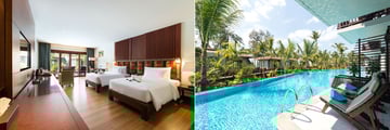 Hotel room with swim out pool access