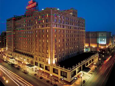 Exterior at night, The Peabody