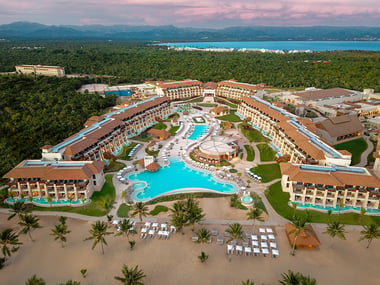 Aerial view of resort
