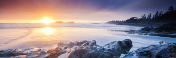 Sunset views over Tofino