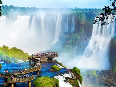 Waterfalls and viewing platform