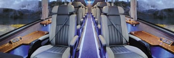 Coach interior with 1-1 seating