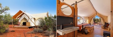 Under Canvas Grand Canyon Suite (left), Stargazer Tent (right)