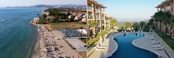 Pool and beach areas of a hotel
