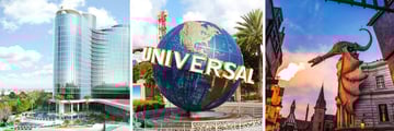 Universal's Aventura Pool, The Universal Sign and Wizarding World of Harry Potter