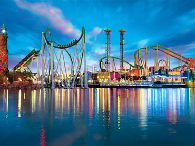Universal Orlando Resort at dusk