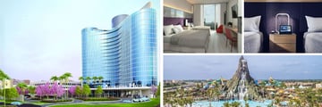 Universal's Aventura Entrance, Queen Rooms and Volcano Bay