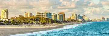 View along the beach at Fort Lauderdale