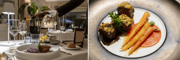 Gourmet cuisine at the Villa Rosa Hotel