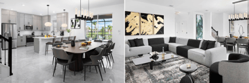 Private villa with full kitchen, dining and living areas