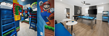 Themed bedroom and games area