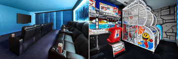 Home cinema and games room