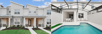 Townhome with private splash pool at Villatel Orlando Resort
