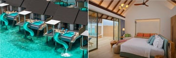 Water Pool Villa with Slide at Meyyafushi Maldives