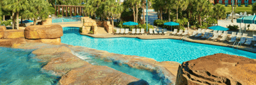 Grotto pool at Walt Disney World Swan Hotel