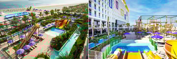 Waterpark and slides at Centara Mirage Beach Resort Dubai