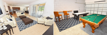 Watersong, living area and games room