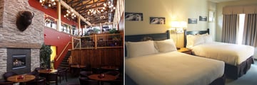 Lounge and Guestroom, Waterton Lakes Lodge Resort
